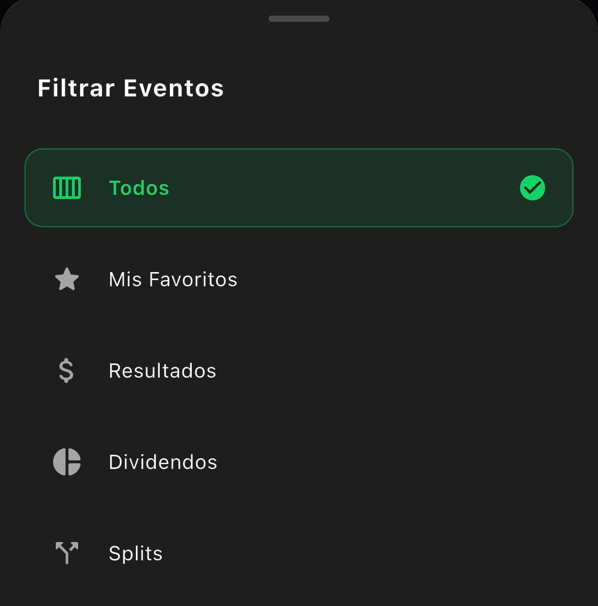 Filtro de Eventos