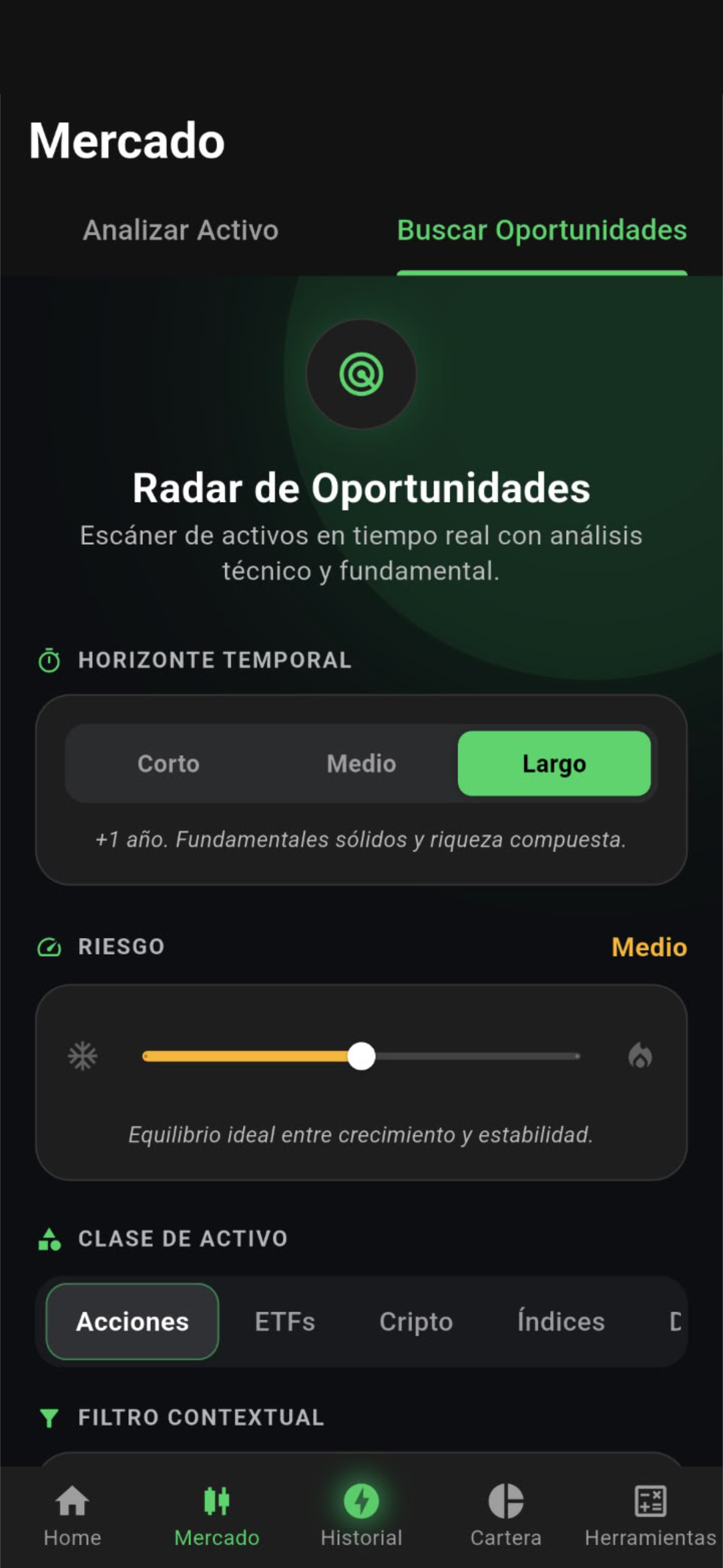 Configuración del Radar